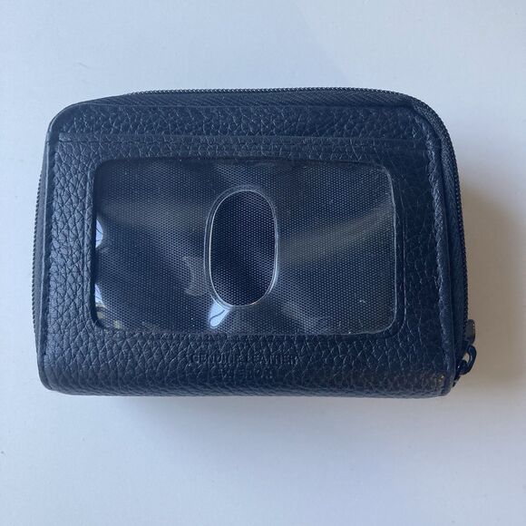 NEW Buxton Black Genuine Leather Wizard Accordian Wallet Coins Leather Goods - Picture 2 of 15